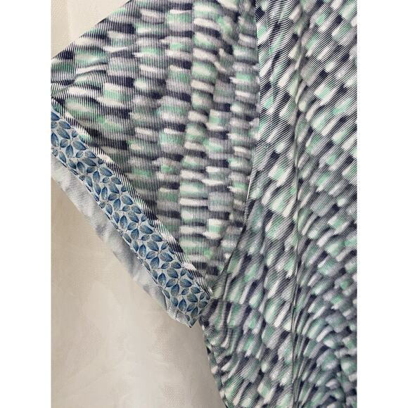 Robert Graham Shirt Button Down Short Sleeve Green Blue Cotton 2XL - Picture 3 of 7